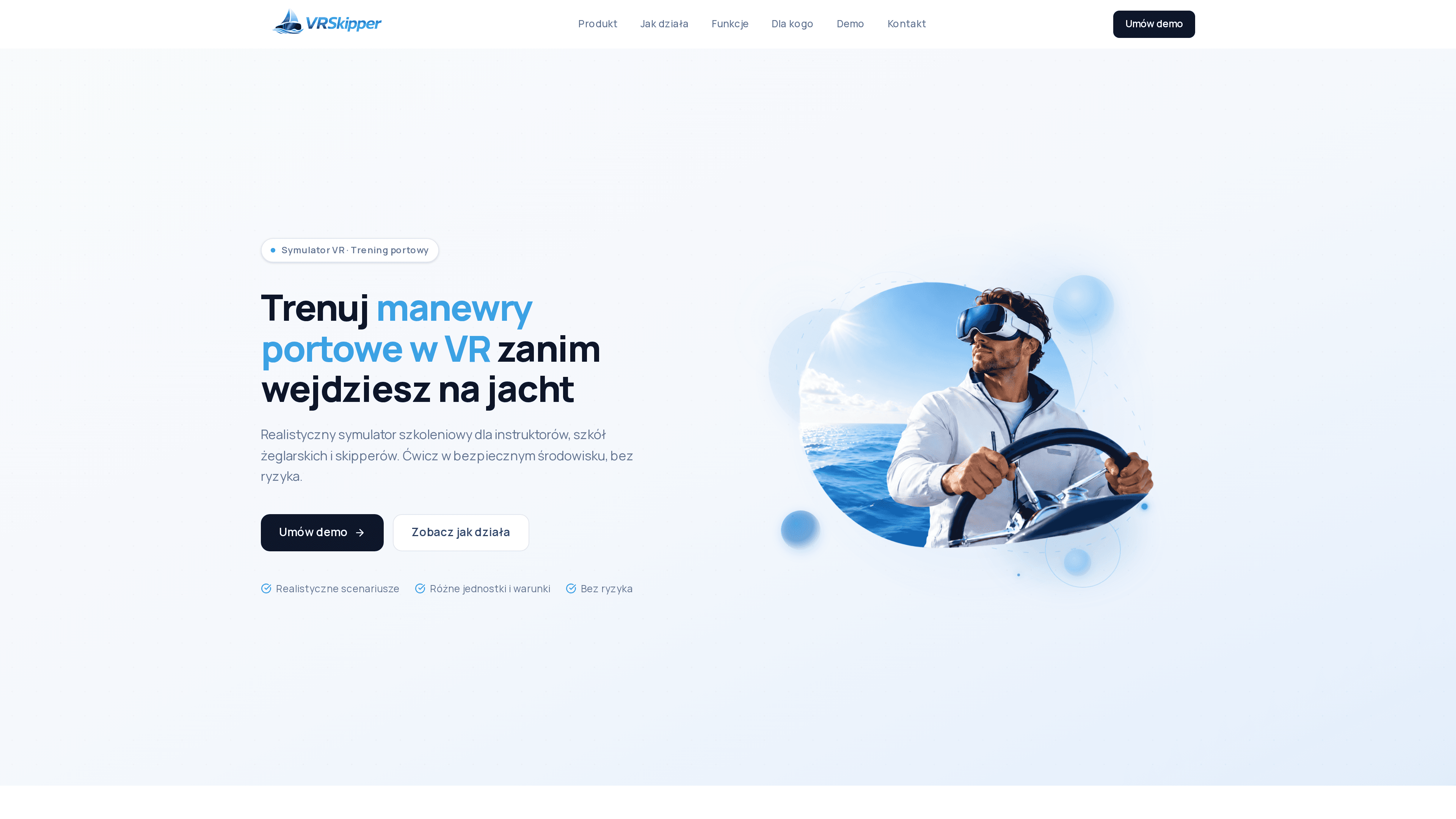 Screenshot vrskipper.pl — home hero